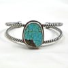 Peacock Turquoise and Sterling Silver Cuff Bracelet