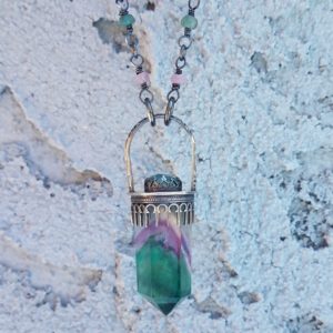 Fluorite Point Pendant by the Amethyst Moon