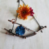 Blue Moon in the Branches Electroformed Necklace
