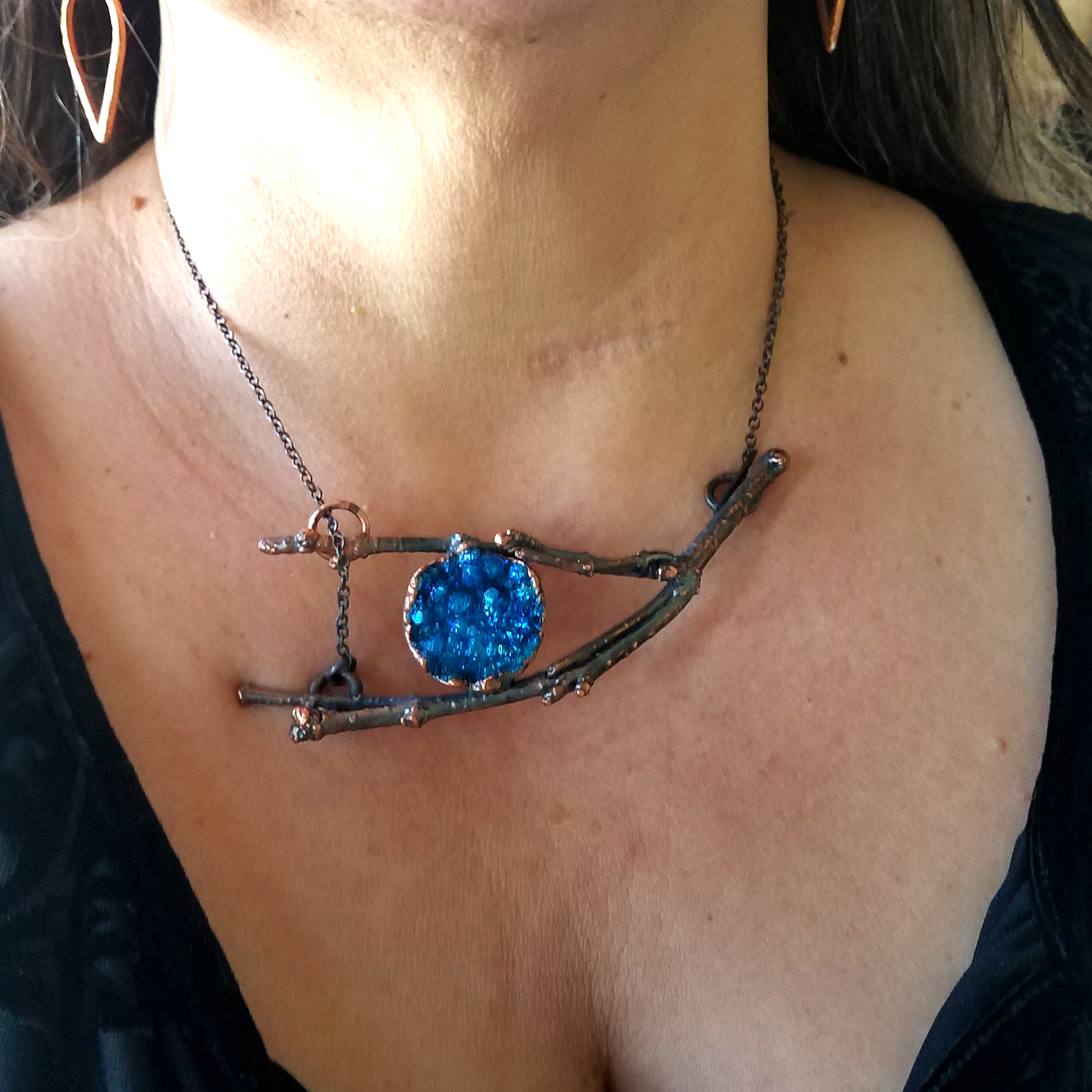 Electroformed Copper Jewelry by the Amethyst Moon