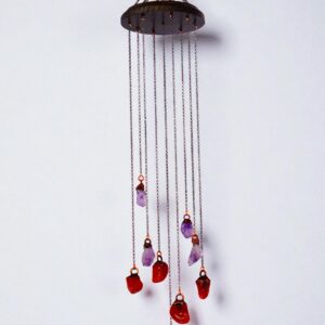 The Shadow & Fire Mobile // Amethyst & Carnelian Gemstone Mobile