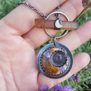 Nicneven Harvest Moon Goddess Necklace