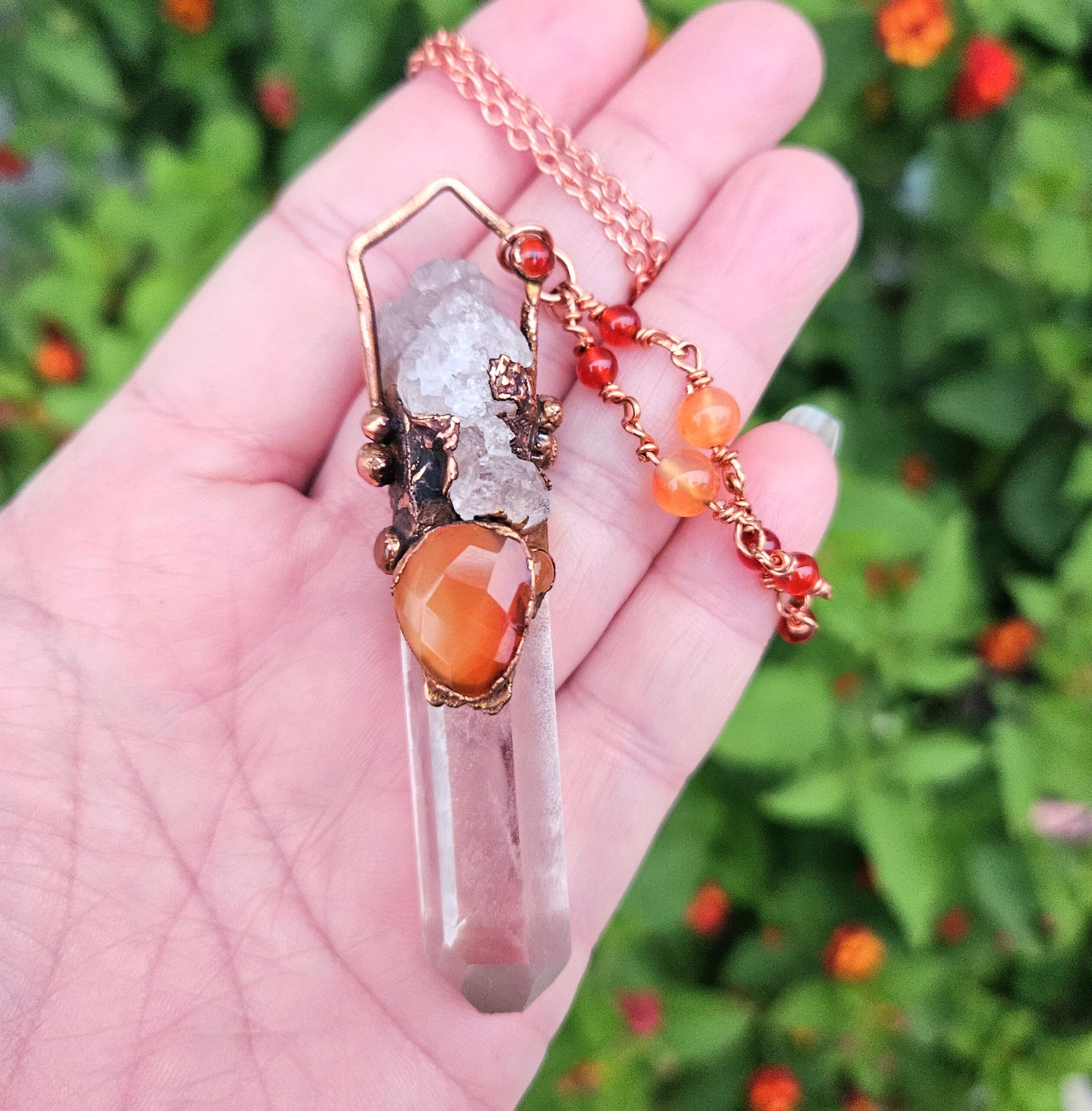 Amazon.com: Raw Crystal Necklace, Carnelian Rough Stone Necklace, Dainty Stone  Pendant, Healing Crystals Healing Stone Pendant for Beauty, Love and  Positive Energy Spiritual Crystal Jewelry Gift : Handmade Products