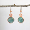 Aquamarine and Copper Earrings