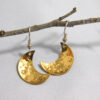 Golden Crescent Moon Earrings