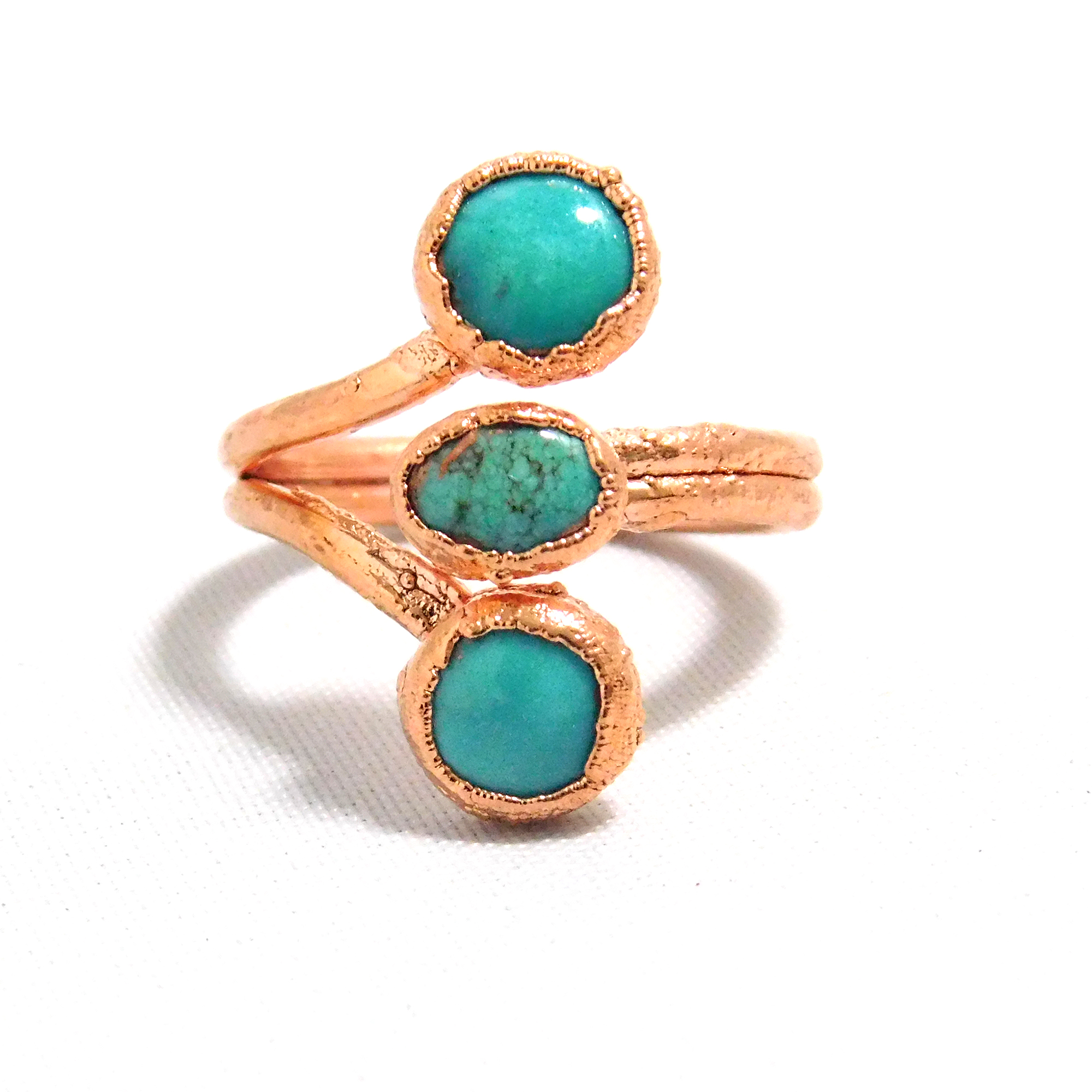 Turquoise and Copper Ring