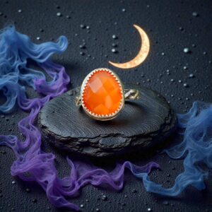 October Dreams Carnelian Talisman Ring || Carnelian and Sterling Silver Ring