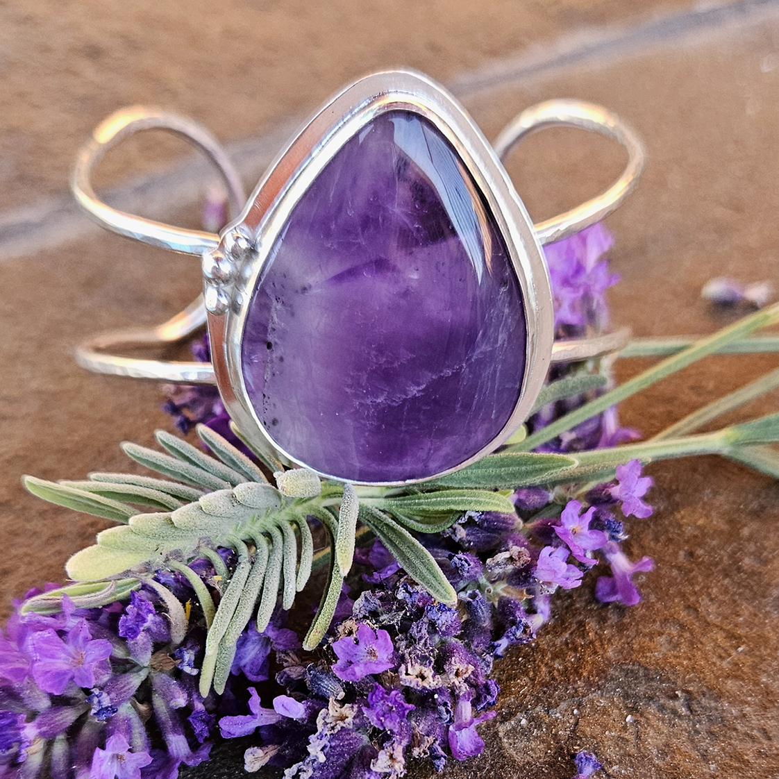 Amethyst Cuff Bracelet