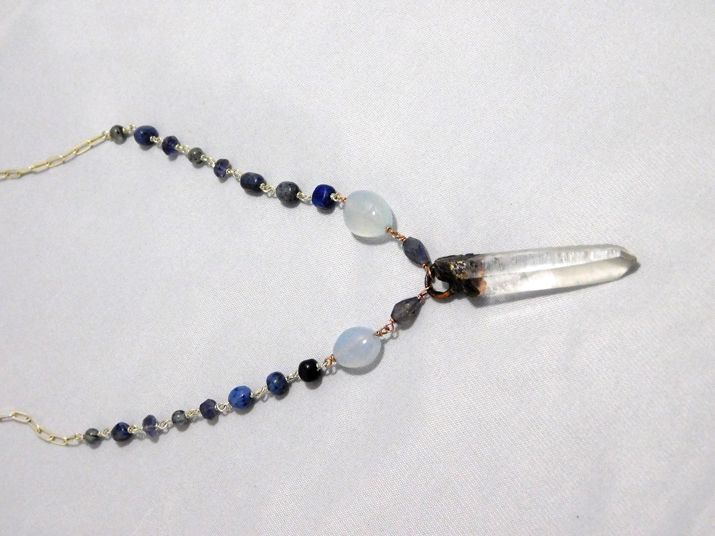 Lemurian Crystal Talisman Pendant Necklace