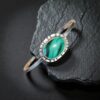 Sterling Silver and Malachite Cuff Bracelet