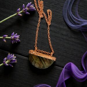 Labradorite Copper Electroformed Necklace